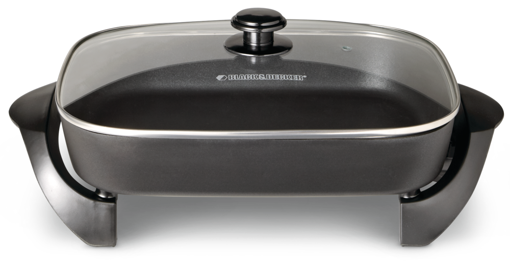 Black & Decker Family-Sized Non-Stick Electric Skillet, Black, 12x15-in
