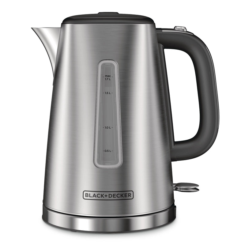 Black & Decker Kitchen Tools Cordless Electric Kettle with Auto Shut Off, Stainless Steel, 1.7L Y8