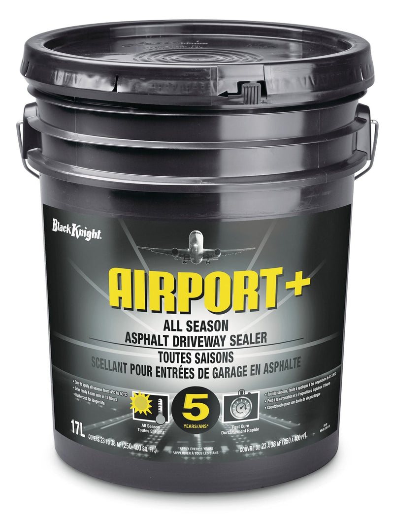 Black Knight Airport+ All-Season Driveway Asphalt Sealer, 250-400 sq. ft Coverage, 17-L J1