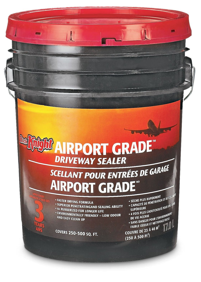 Black Knight Airport Grade 3-Year Asphalt Driveway Sealer, 250-500-sq. ft Coverage, 17-L P8