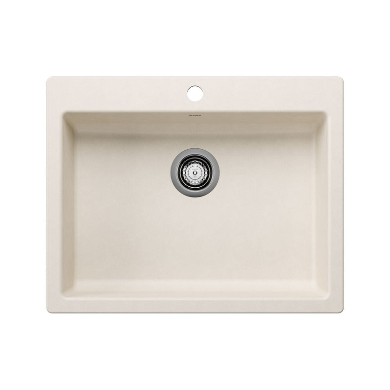 Blanco CSA Single Bowl Drop-In Kitchen Sink, Soft White, 25-in R7