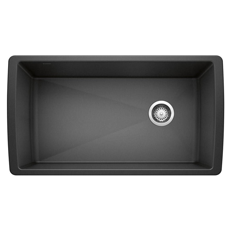 Blanco Diamond SILGRANIT 33-in Super Single Undermount Kitchen Sink, Anthracite N0