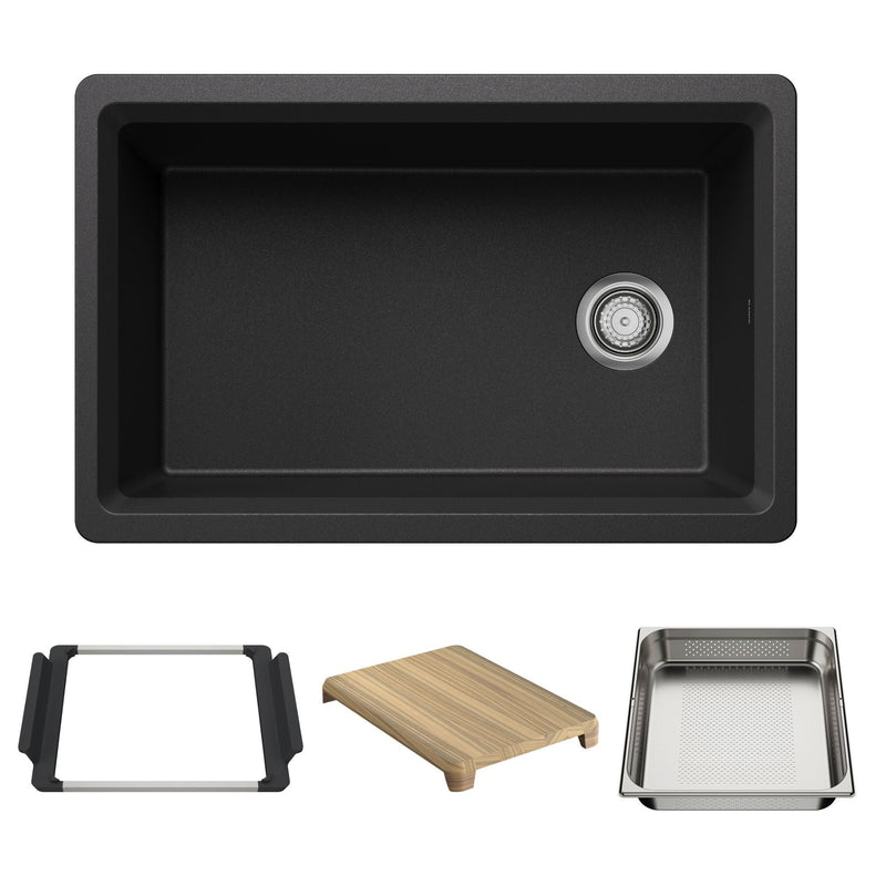 Blanco Inteos 30-in SILGRANIT Workstation Kitchen Sink S8