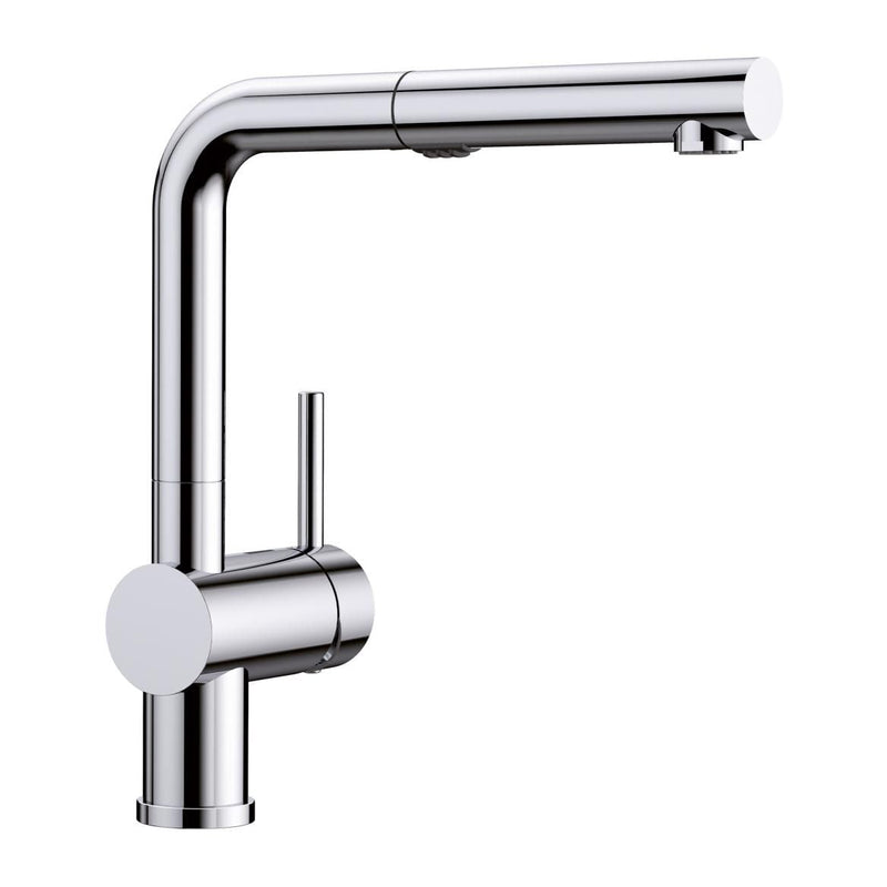 Blanco Linus Low Arc Pull-Out Dual-Spray Kitchen Faucet, Chrome F2