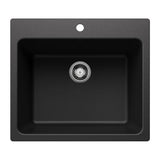 Blanco Liven SILGRANIT 25-in Single Bowl Dual Mount Laundry Sink, Anthracite
