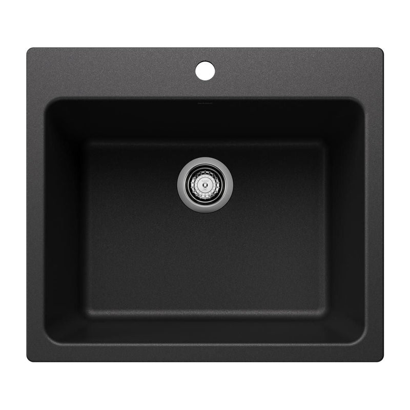 Blanco Liven SILGRANIT 25-in Single Bowl Dual Mount Laundry Sink, Anthracite X2