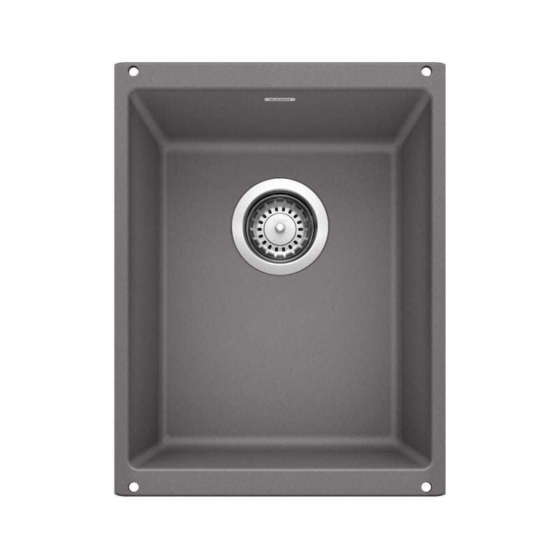Blanco Precis SILGRANIT 13-in Undermount Bar Sink, Cinder H2