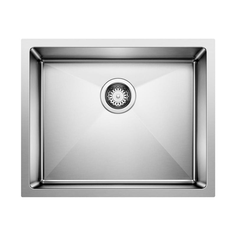 Blanco Quatrus R15 22-in Single Bowl Undermount Stainless Steel Kitchen Sink S5