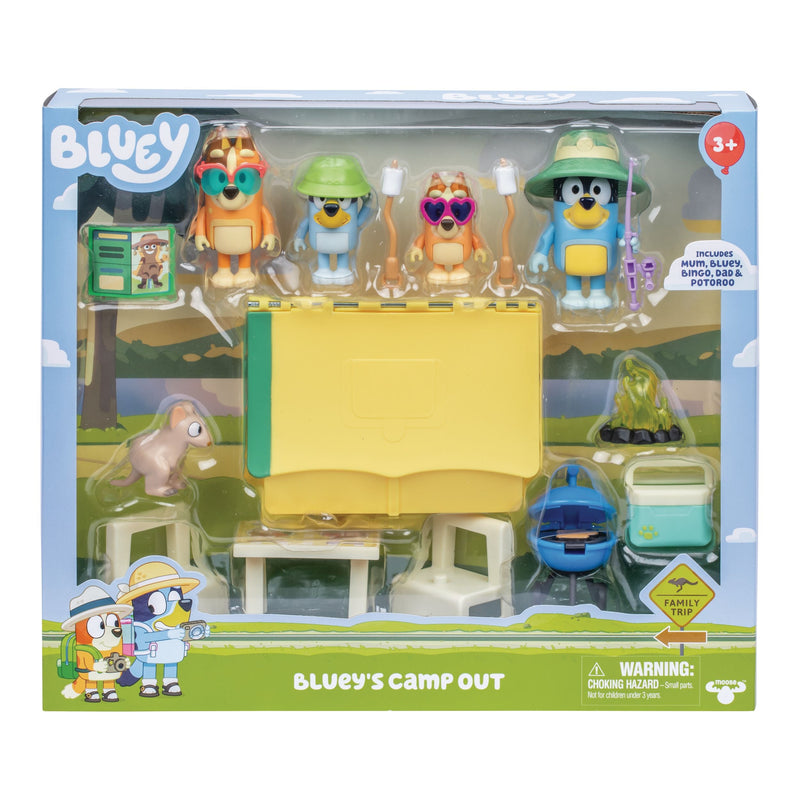 Bluey Bluey's Camp Out Playset with Figures and Accessories, 15-pc Q3