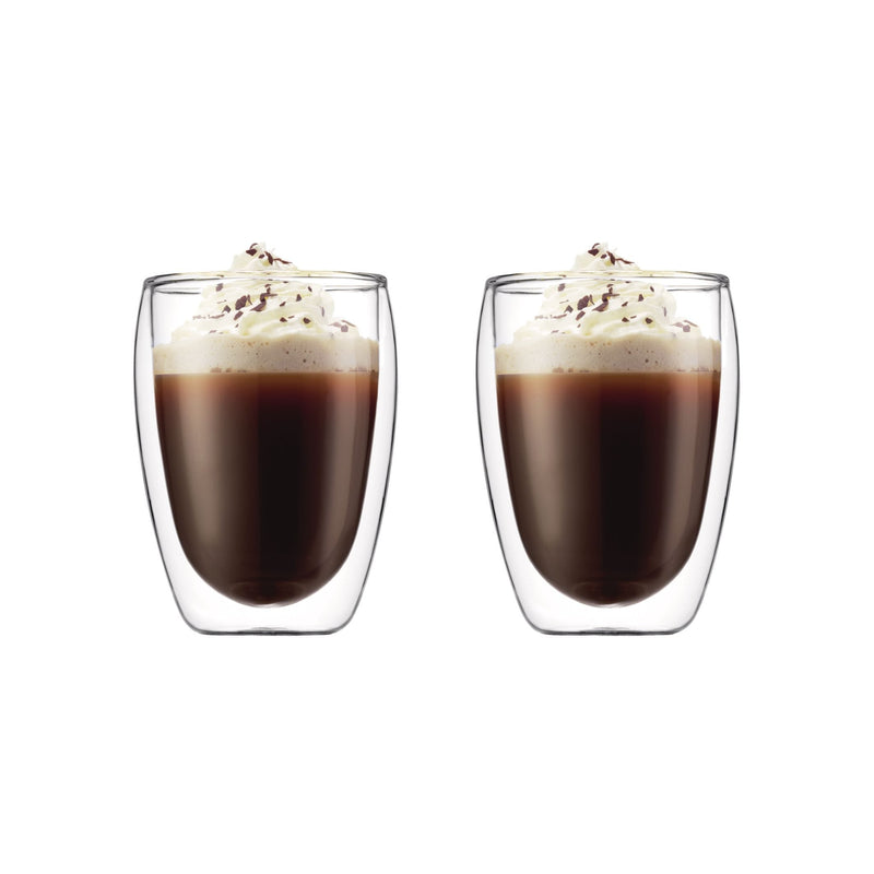 Bodum Double Wall Clear Glass Mugs, 11.8-oz, 2-pk I9