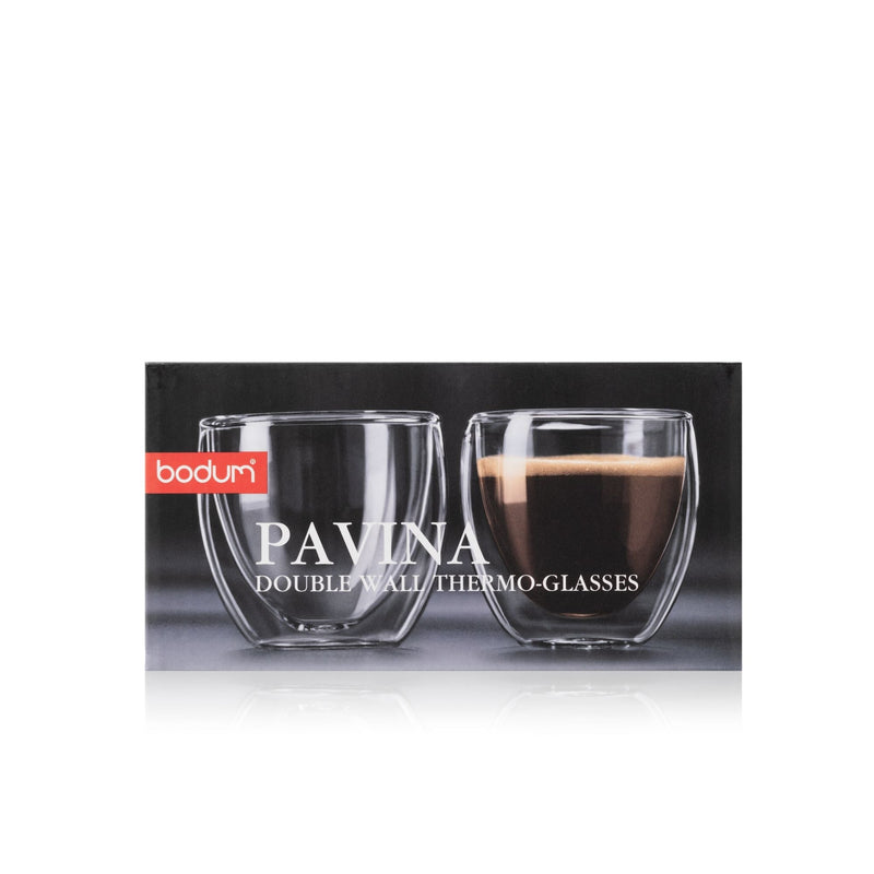 Bodum Double Wall Clear Glass Mugs, 2.7-oz, 2-pk I0