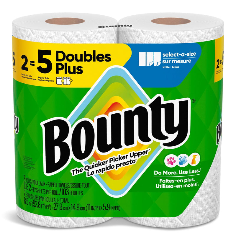 Bounty Select-A-Size Paper Towel, Double Rolls, 2-pk E2