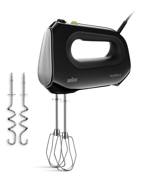 Braun MultiMix 2 5-Speed Hand Mixer, Includes MultiWhisk Beater, 250W, Black T3
