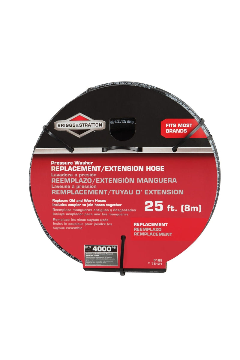 Briggs & Stratton Replacement/Extension Hose, Compatible with 4000 PSI Gas Pressure Washer, 25-ft R8