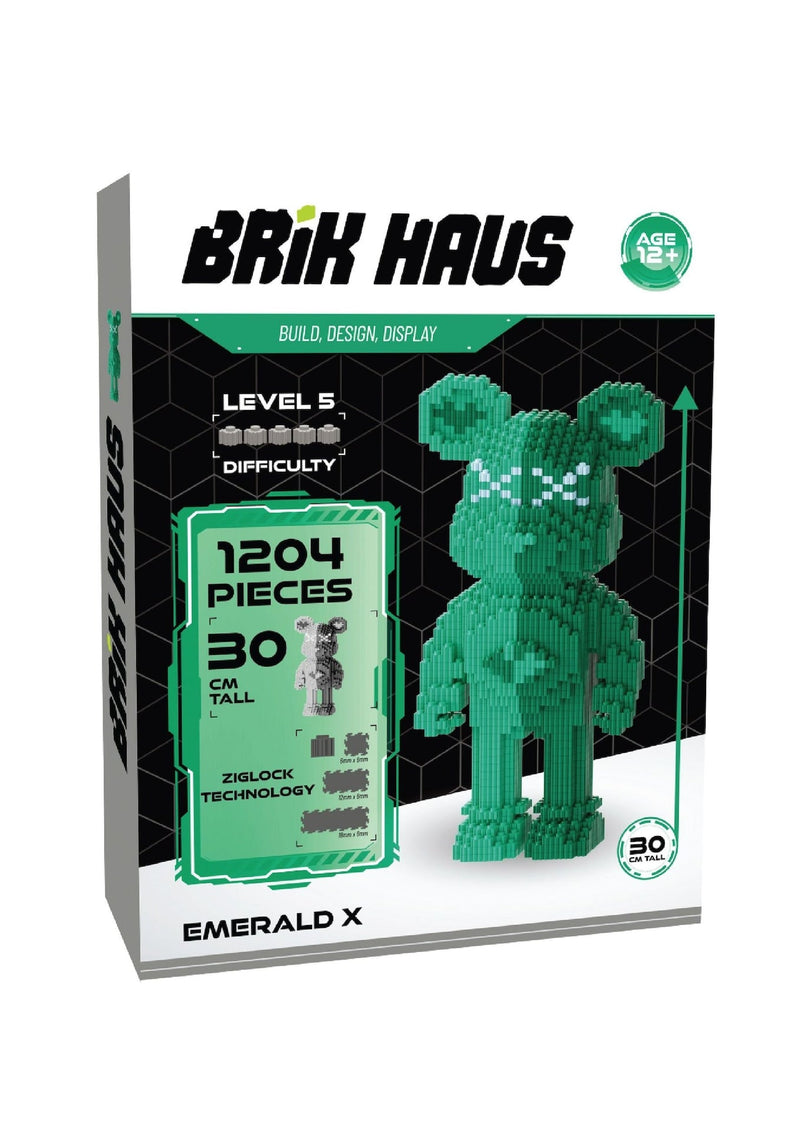 Brik Haus Green Bear Construction Set, Small F7