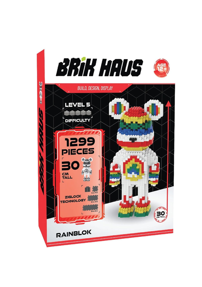 Brik Haus Rainbow Bear Construction Set, Small C9