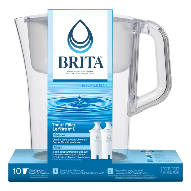 Brita Champlain 2.4 L (10-cup) Pitcher with 2 Filters R9
