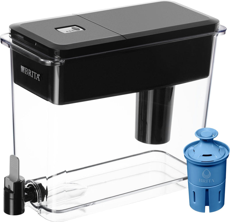 Brita UltraMax Water Filter Pitcher/Dispenser with LongLast Filters, BPA Free, 27 Cup, Black Q3