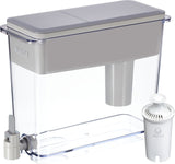 Brita UltraMax Water Filter Pitcher/Dispenser with Standard Filter, 27-Cup, Grey