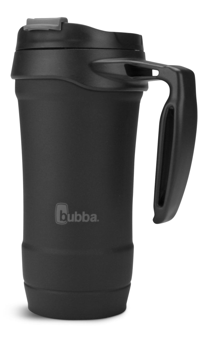 bubba Hero Stainless Steel Insulated Travel Mug with Handle, Rubberized Licorice, 18 oz P8