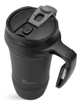 bubba Hero Stainless Steel Insulated Travel Mug with Handle, Rubberized Licorice, 18 oz