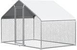 Chicken Coop Large Metal Chicken House/Pen for 6/10 Chickens Poultry Cage