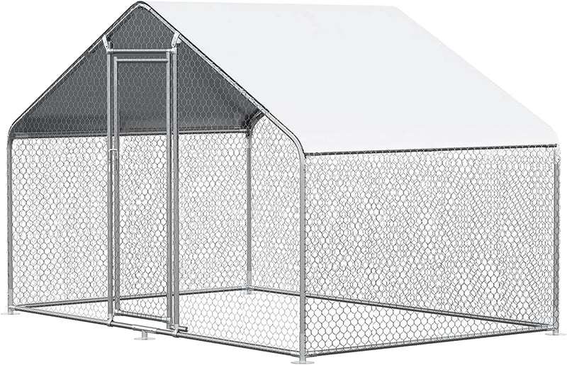 Chicken Coop Large Metal Chicken House/Pen for 6/10 Chickens Poultry Cage M4