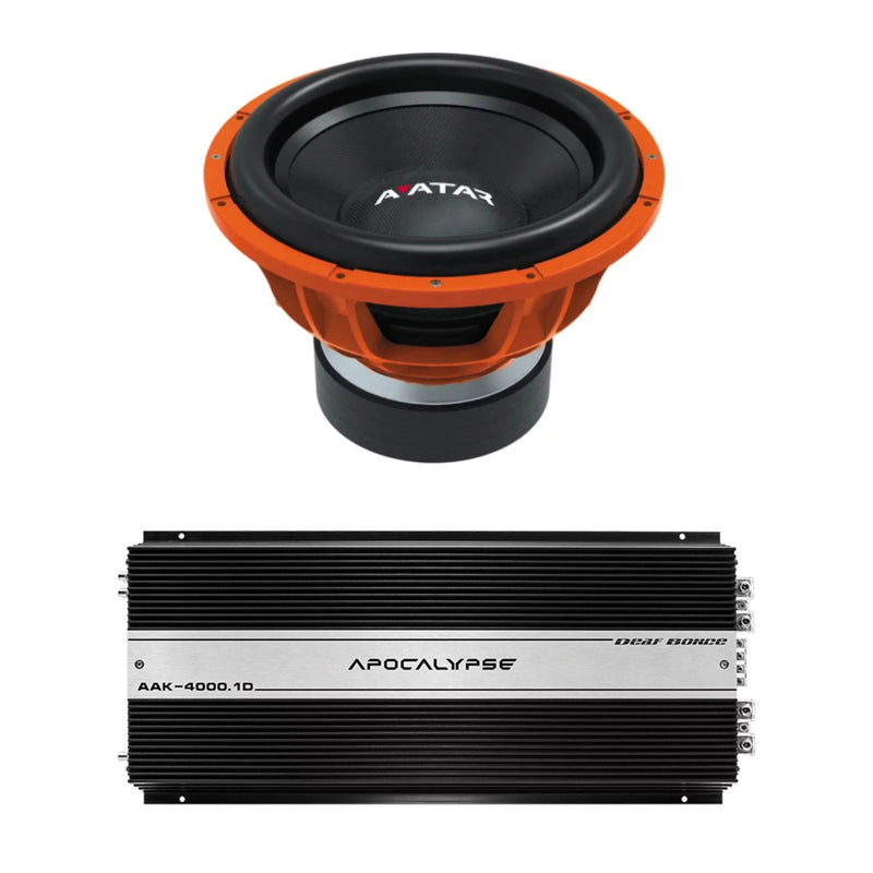Car Audio 15" 2Ohm Subwoofer STU-1546-D2&Monoblock Amp Package New Y1