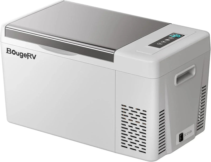 BougeRV 12 Volt Refrigerator 12V Car Fridge 23 Quart Portable Freezer Compressor Cooler 12/24V DC 110~240 Volt AC for Truck Van RV Camper SUV Travel Camping Road Trips Tailgating -7℉~50℉ M2