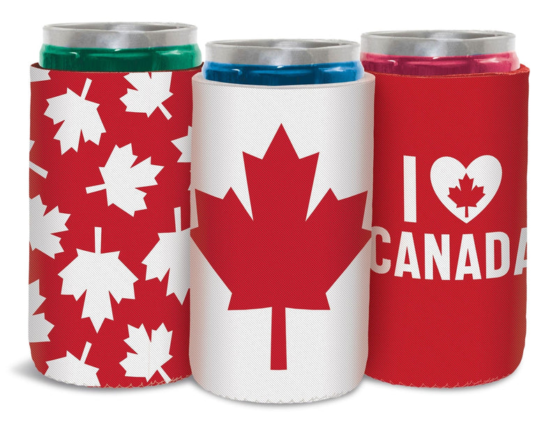 Canada Day Drink Cover Sleeves, Assorted Designs, 3-pk J6