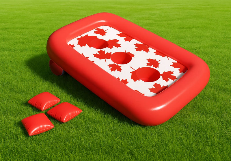 Canada Day Inflatable Cornhole Game Set, Red/White O7