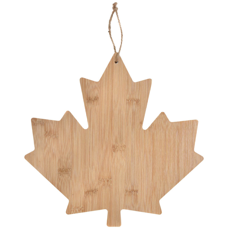 Canada Day Maple Leaf Wood Charcuterie Board, Tan D5