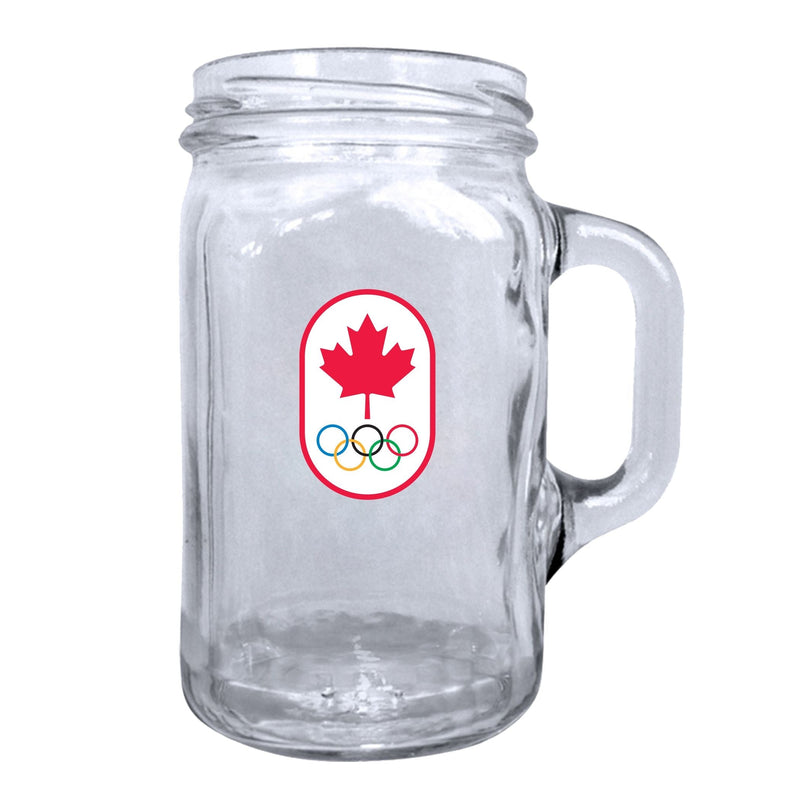 Canadian Olympic Team Mason Jar Mug Pint Glass For Fans/Collectors, 16.5-oz W2
