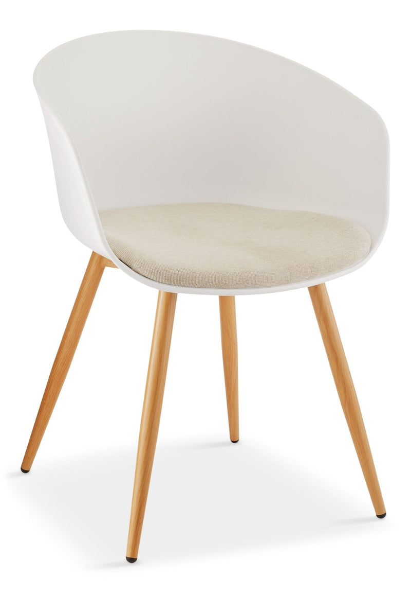 Canvas Andie Elegant & Modern Dining Chair, White N8