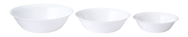 CANVAS Athena Opal Glass Serving Bowl Set, White, 3-pk M4