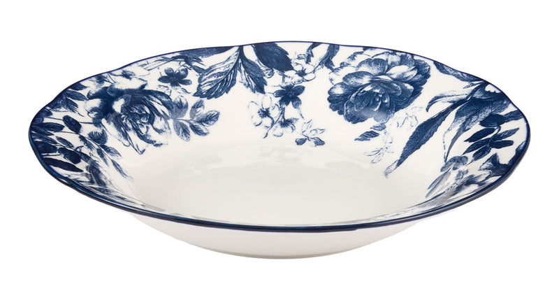 CANVAS Augusta Stoneware Dinner Bowl, 1-pc, White/Blue Floral S7