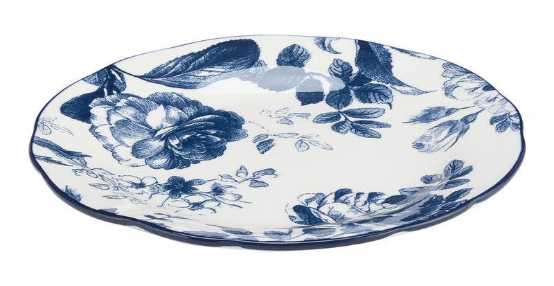 CANVAS Augusta Stoneware Salad Plate, 1-pc. White/Blue Floral Y7