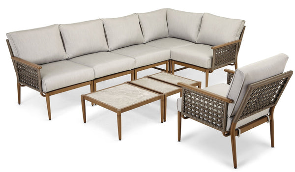 CANVAS Baffin All-Weather Wicker Outdoor/Patio Conversation Set with Custom Fit Cover B7