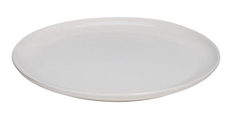 CANVAS Bettina Glossy Stoneware Dinner Plate, 1-pc, White Speckle V5