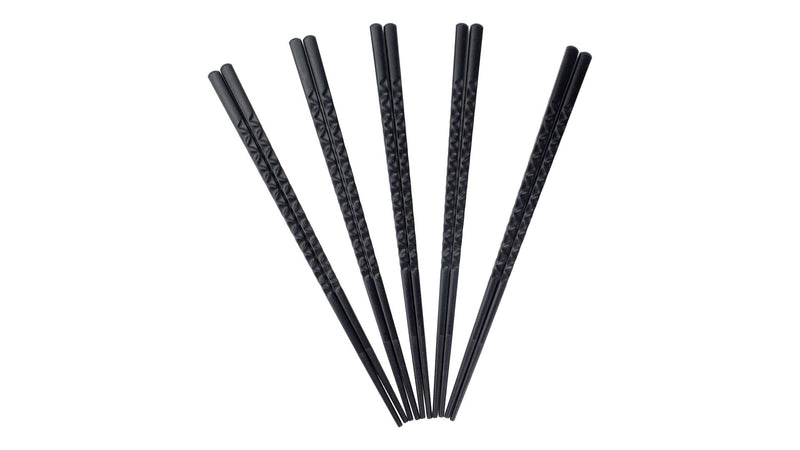 CANVAS Black Dishwasher Safe Chopsticks, Serves 5, 10-pc M6