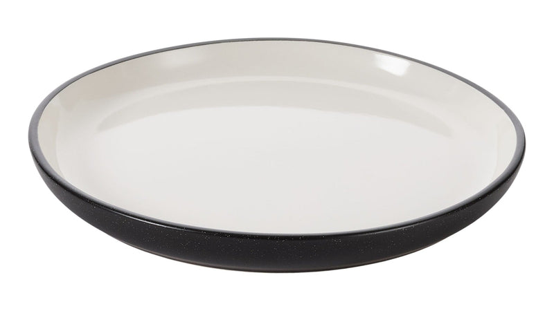 CANVAS Catalone Side Kitchen/Dinner Plate, 1-pc, Black/White A7
