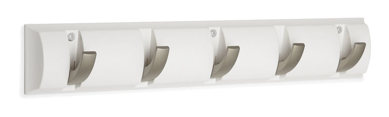 CANVAS Clement Steel 5-Hook Flip Down Rail, White, 20-in C1