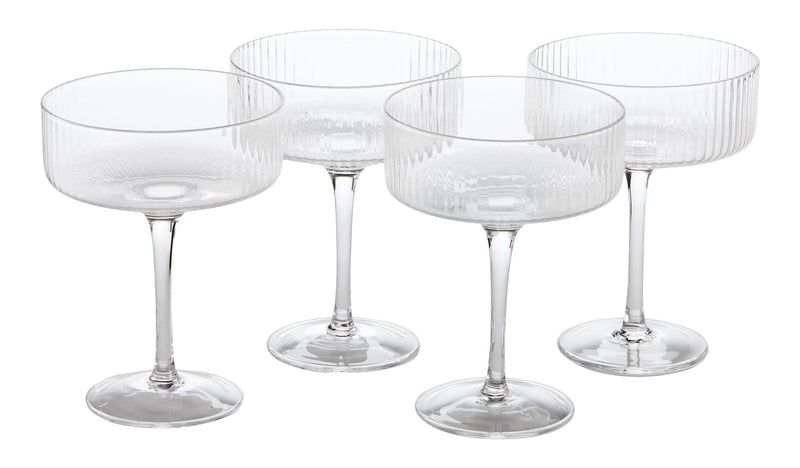 CANVAS Coupe/Champagne Glasses, Dishwasher-Safe, 4-pc T8