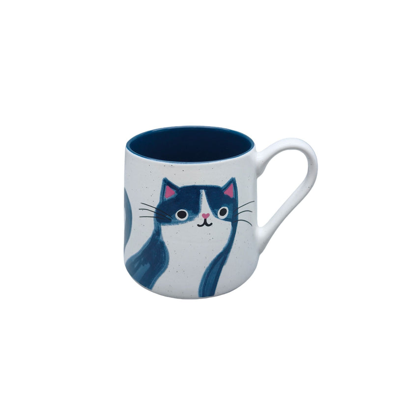 CANVAS Durable Stoneware Cat Mug, Blue, 18-oz P7
