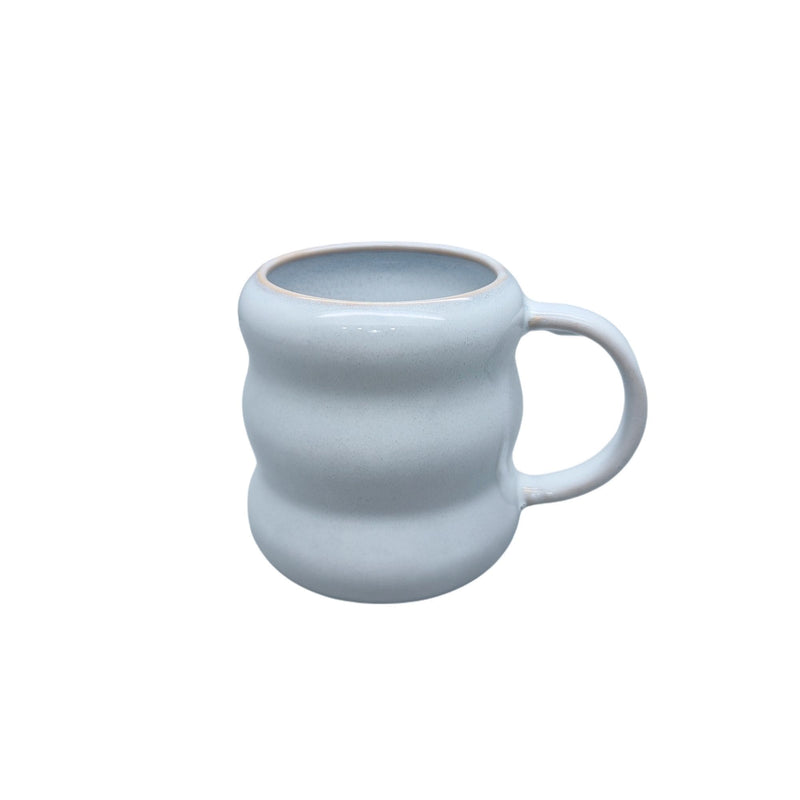 CANVAS Durable Stoneware Ripple Mug, White, 14-oz I0