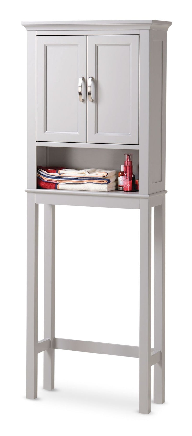 CANVAS Elena 2-Door Over-The-Toilet Spacesaver Bathroom Storage Cabinet, Grey Y4