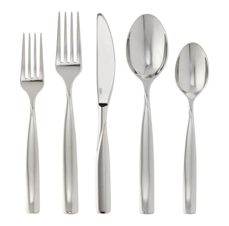 CANVAS Enfield Twist Flatware Set, Stainless Steel, Serves 4, 20-pc M1