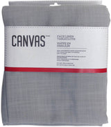 CANVAS Faux Linen Rectangle Tablecloth, 60-in x 120-in, Light Grey