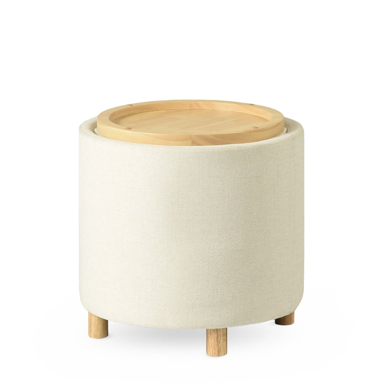 Canvas Fergus Ottoman, Grey A3
