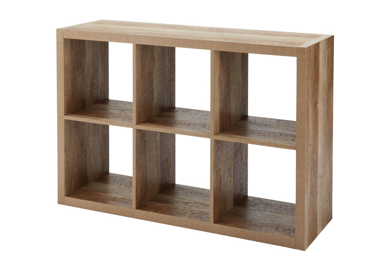CANVAS Fraser 6-Cube Storage Organizer, Bookcase/Bookshelf, Light Oak Finish P3